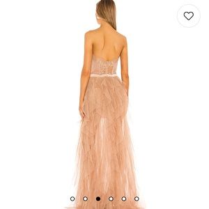 PROM DRESD!!  X REVOLVE Bustier Gown in Warm Taupe